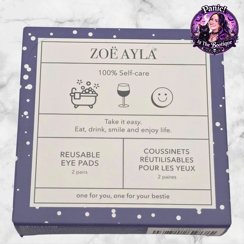 Zoe Ayla Reusable Eye Pads 2 Pairs Purple Silicone Eco Friendly Skincare New